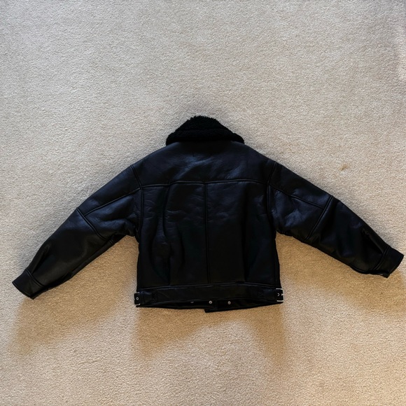 NWT Oak + Fort Oversized Sherpa Aviator Jacket - Picture 7 of 9